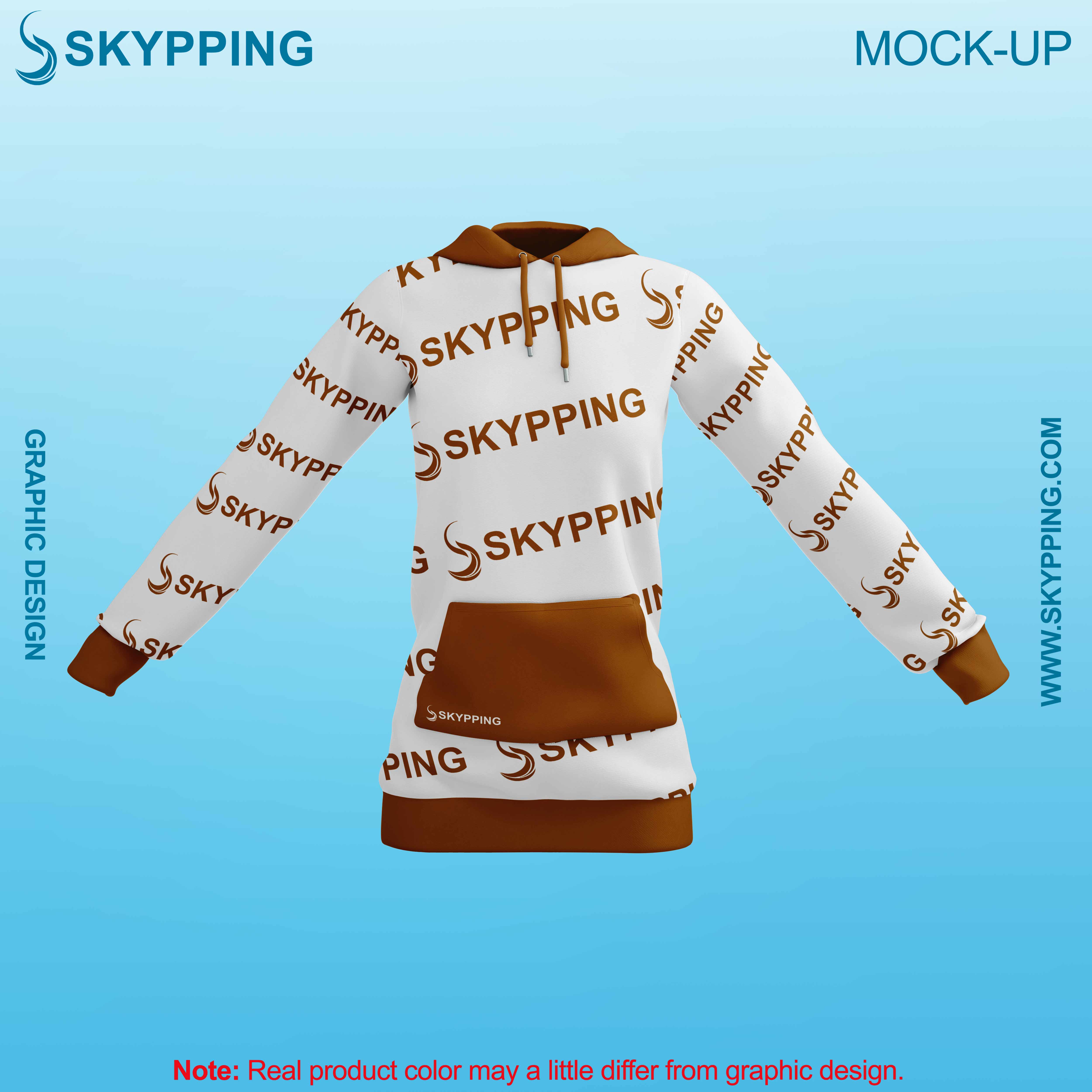 White Combo Pull Over Hoodie with Kangroo Pockets for Women